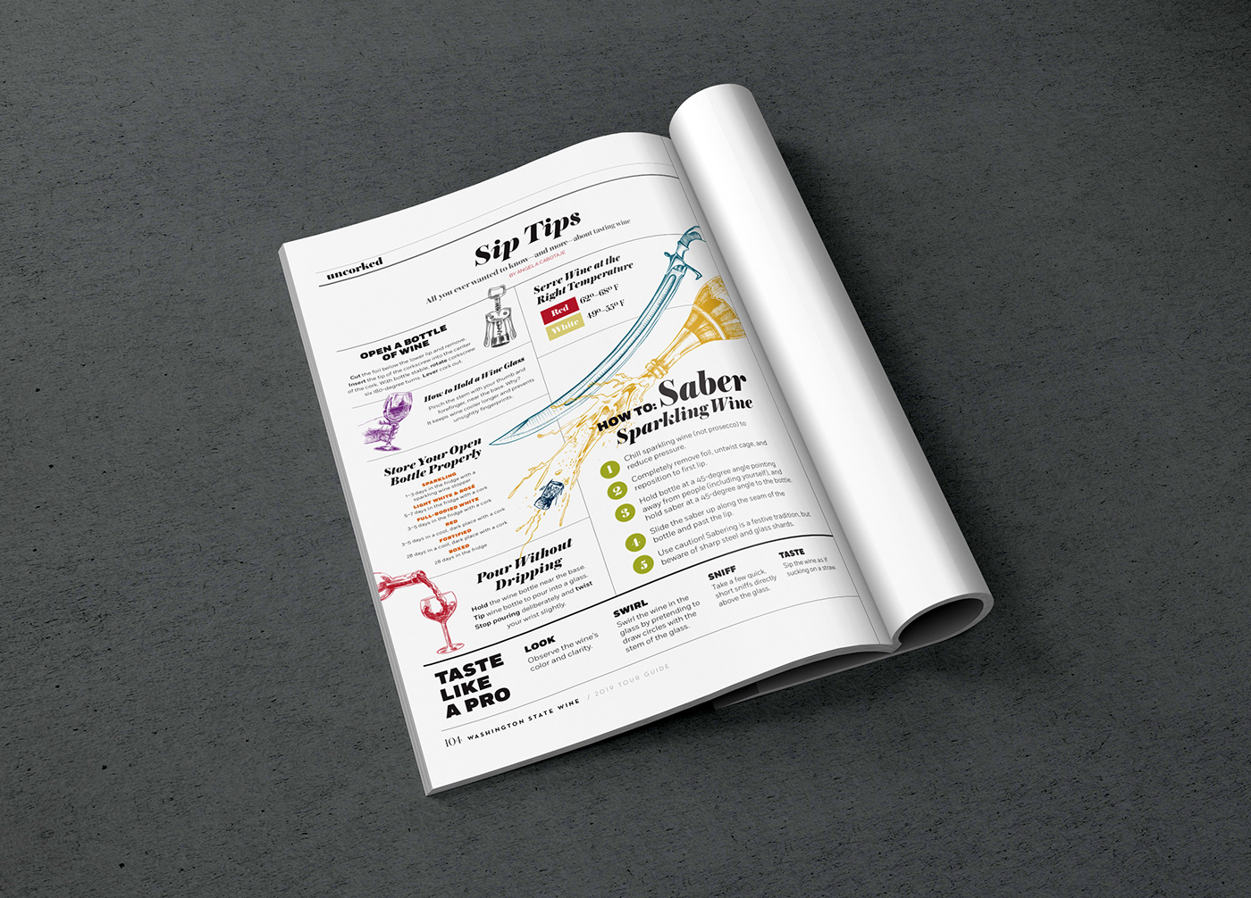 editorial editorial design  Layout wine print design  graphic design  magazine guides