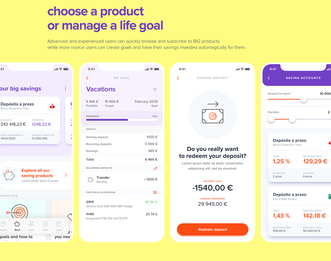 banking financial mobile UI visual design