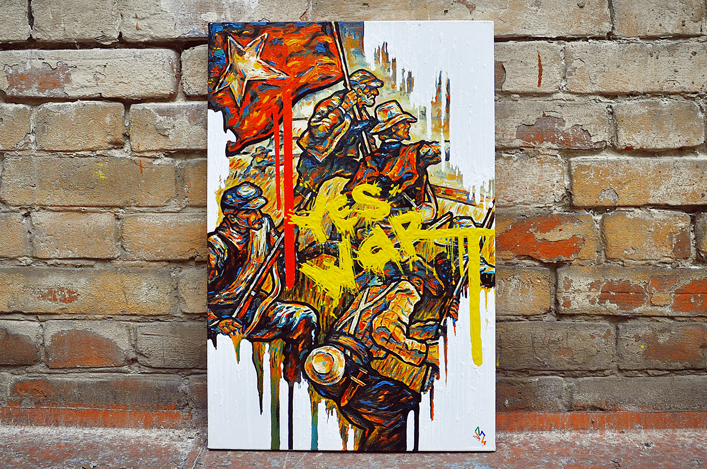 streetart hip hop Graffiti canvas oil art free tutorial