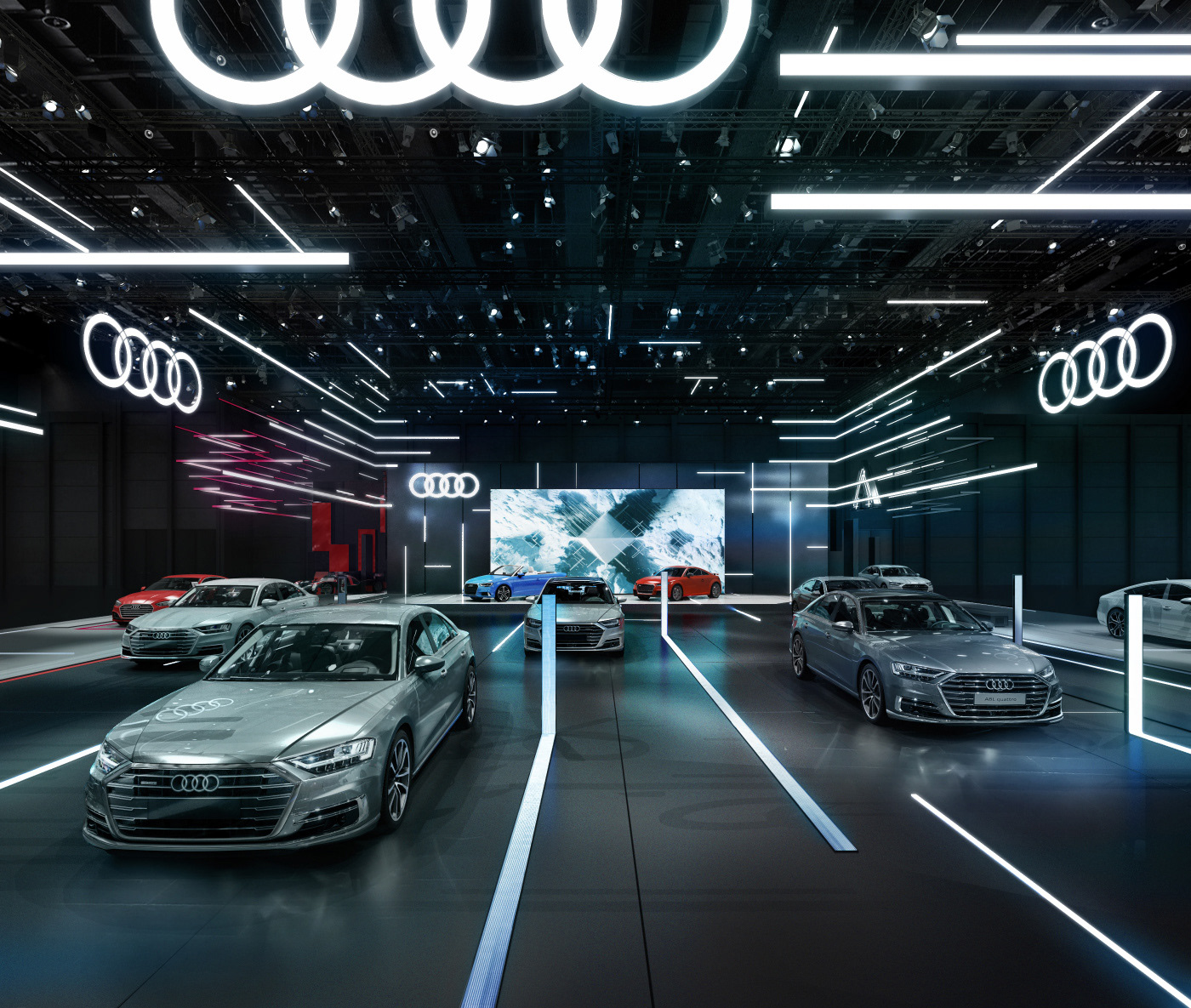 Audi audi booth audi stand audi messestand audi exhibition exhibition stand messestand booth design automotive booth Motor show
