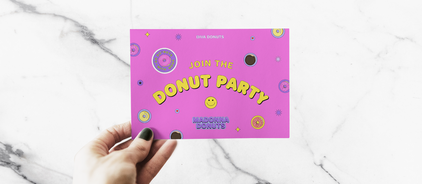 branding  Character color donut Fun identity ILLUSTRATION  Illustrator pink vector