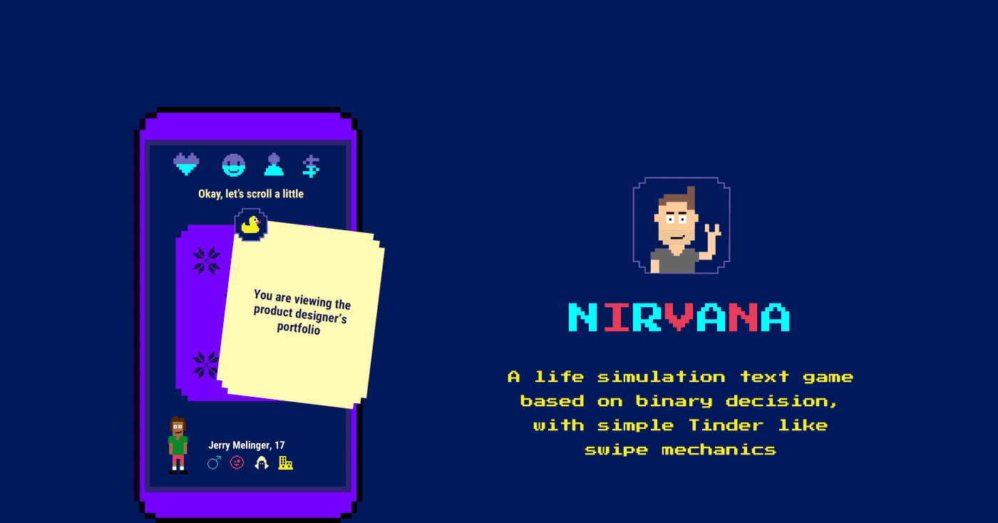 indiegame Gamdesign Pixel art indie game nirvana Life Simulation card user interface animation 