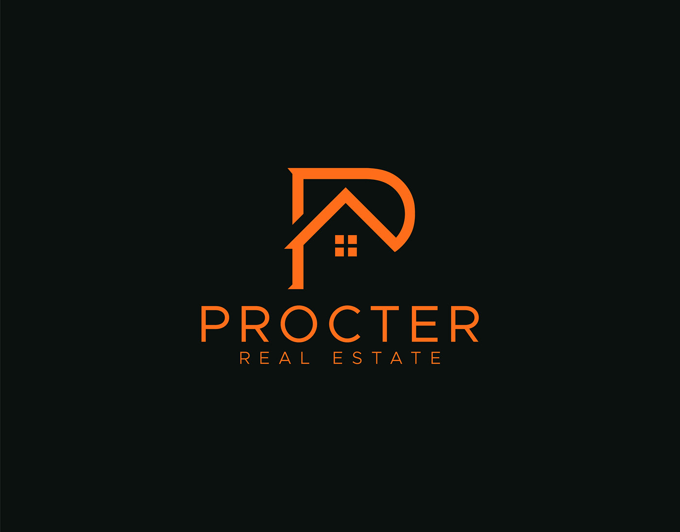 Procter Real Estate Logo design & identity Design