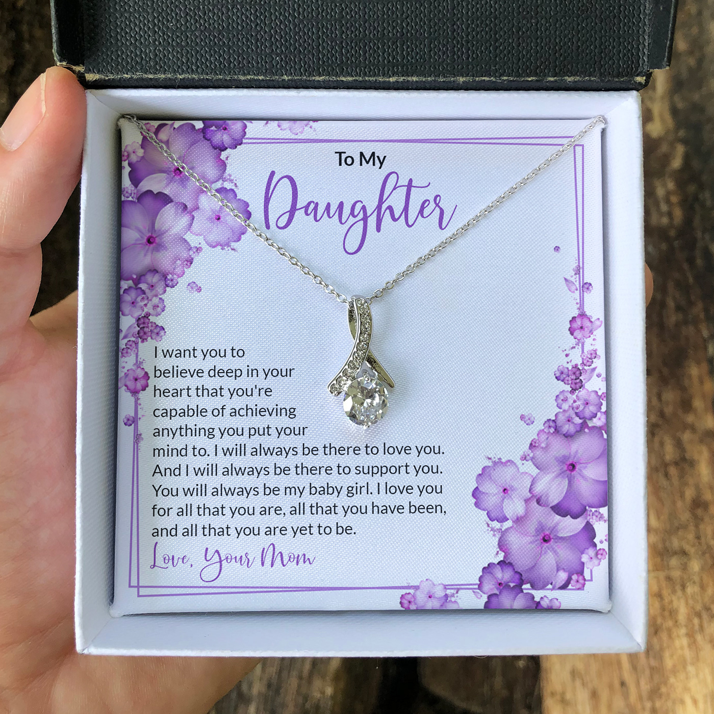 Daughter Necklace Daughter Quotes Jewelry Design  message card message card design Mom to daughter necklace design SHINEON   shineon jewelry Shineon Necklace
