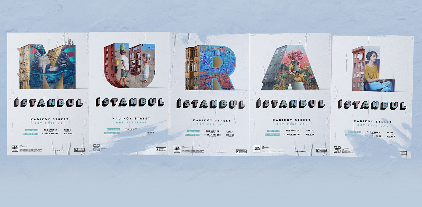 Advertising  Mural istanbul 3D gif campaing