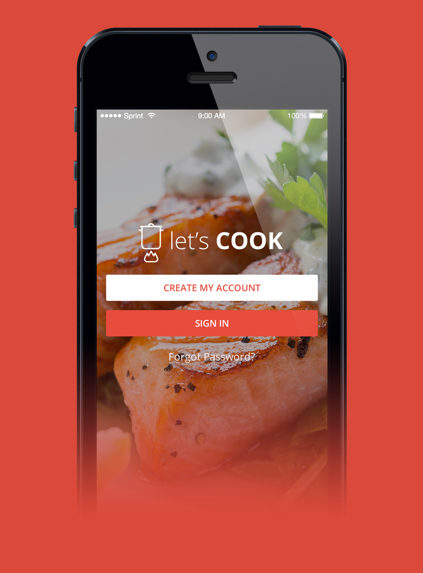 mobile ios UI ux user interface psd design template foodie recipe free