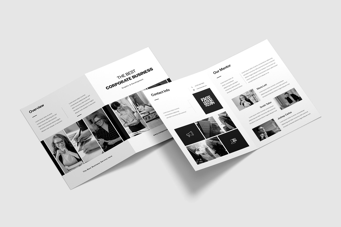 bifold Booklet brochure business corporate design Designhatt flyer magazine modern