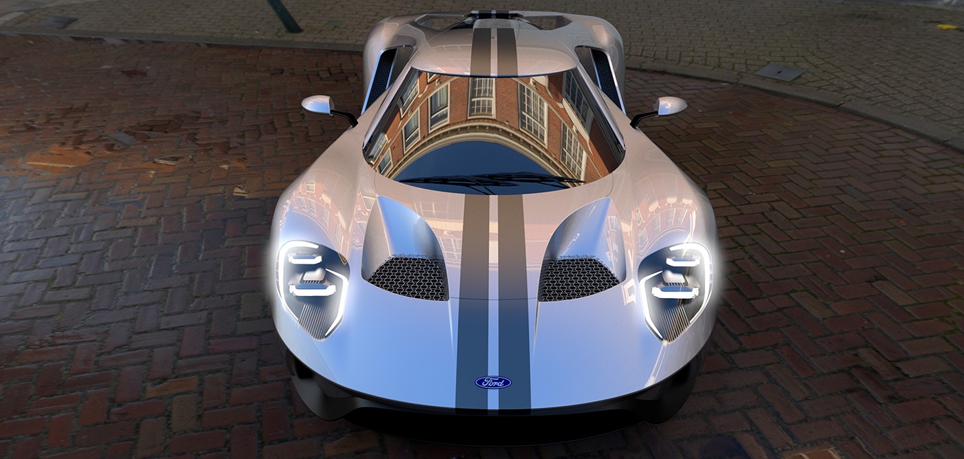 Ford GT. 3d Modelling. automotive   VRED. Digital modelling. digital Design. 3D. Computer rendering.