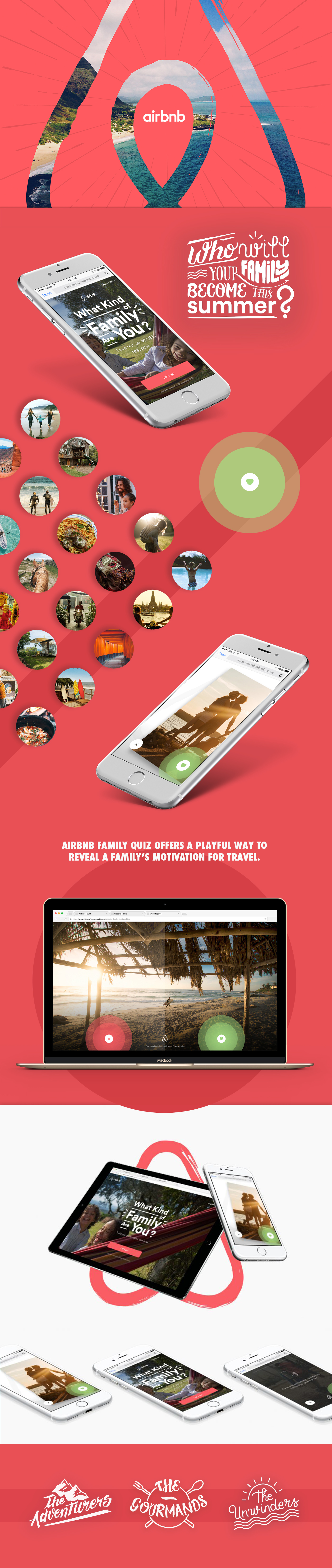 webiste airbnb interactive Travel SWIPE html5 photos trips family facebook