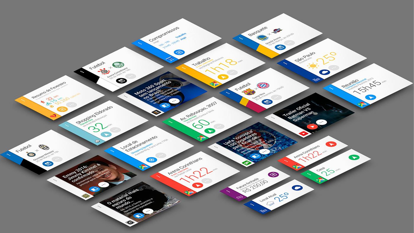 ux UI google app Interface interaction Experience redesign user re-design google now information design ia
