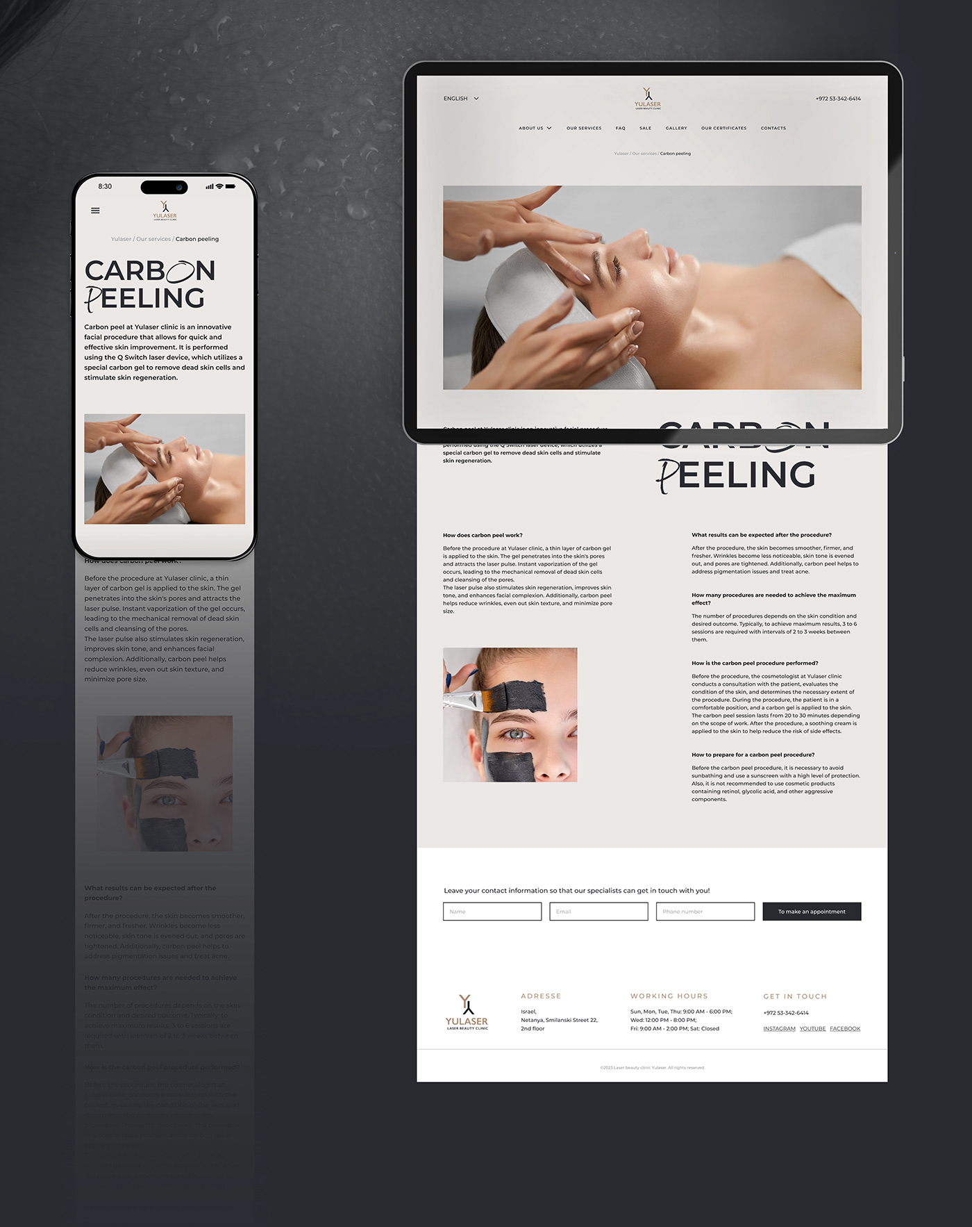 UI UI/UX Website ui design Figma user interface Interface clinic Laser Hair Removal beauty