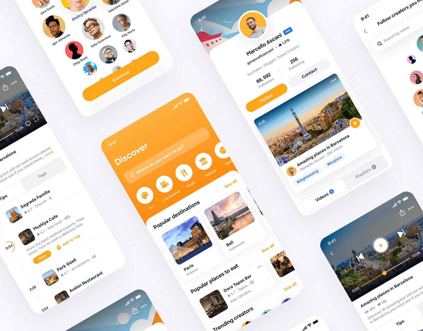 app application Booking discover Interface mobile search Travel UI ux