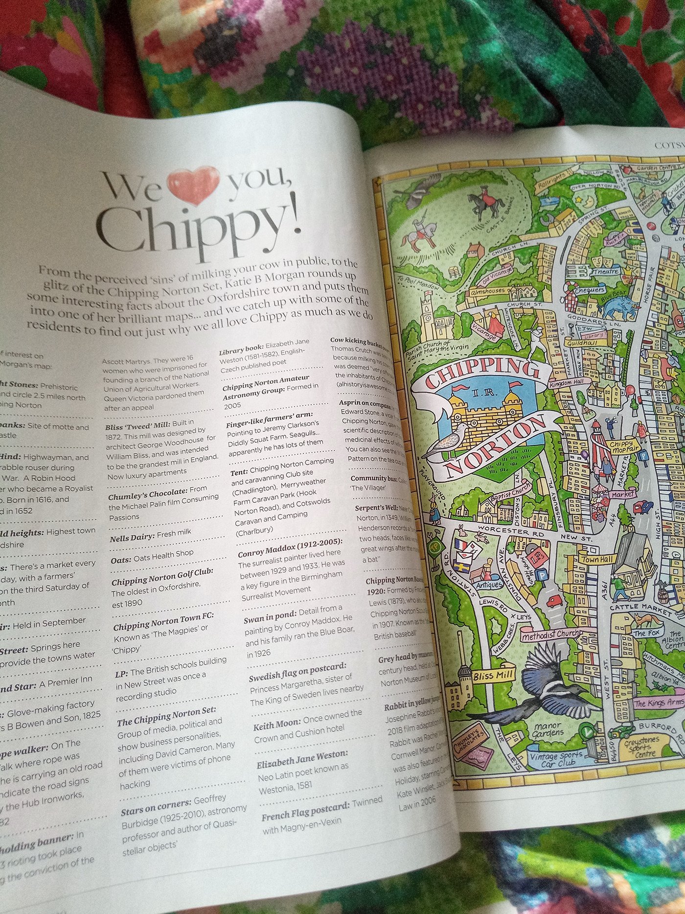 chipping Norton map Cotswold maps hand drawn hand drawn maps illustrated map maps morgan pictorial map