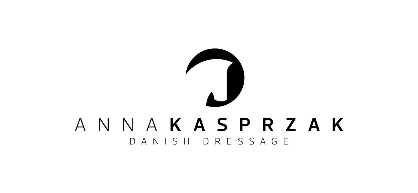 Anna Kasprzak dressage horse danish logo circle Unique denmark Classic simple elegant prestige Black&white