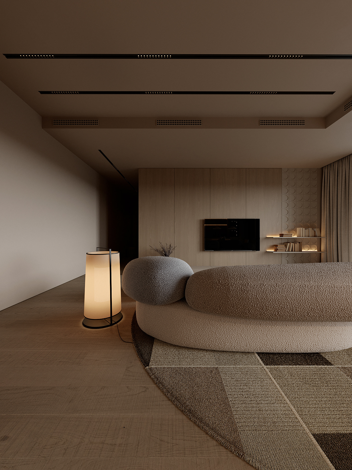 kitchen interior design  archviz visualization 3D Minimalism modern