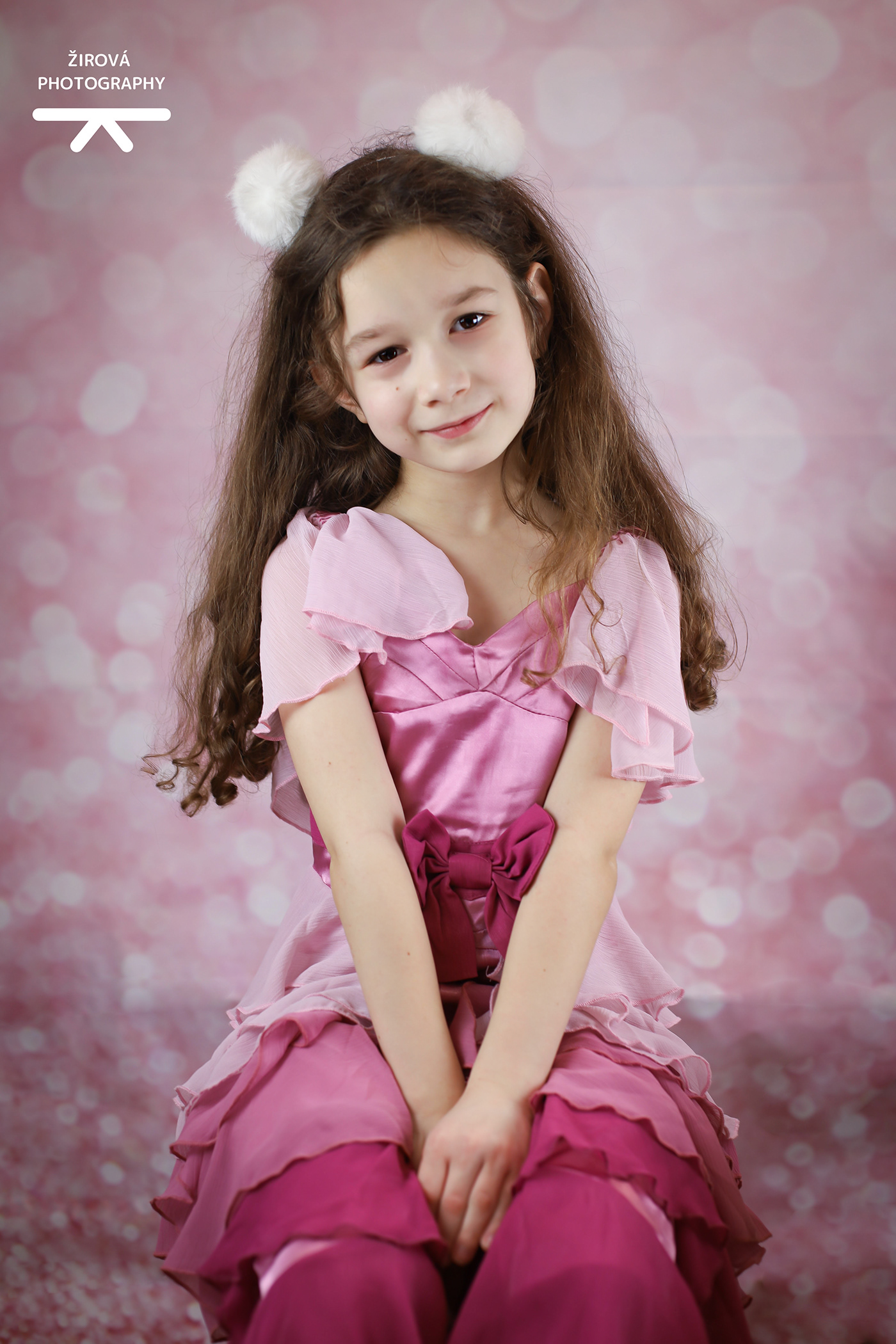 girly kids Photography  photoshoot pink portrait studio