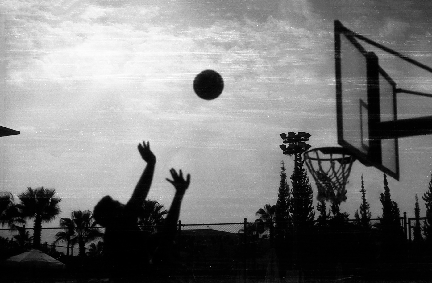 35mm analog basketball black and white film photography portrait