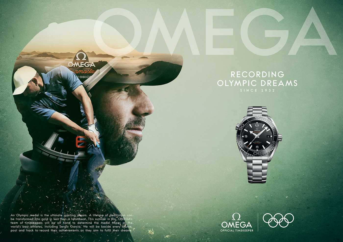 Omega double exposure multiple exposure Olympics rio Michael Phelps jessica ennis-hill chad le clos