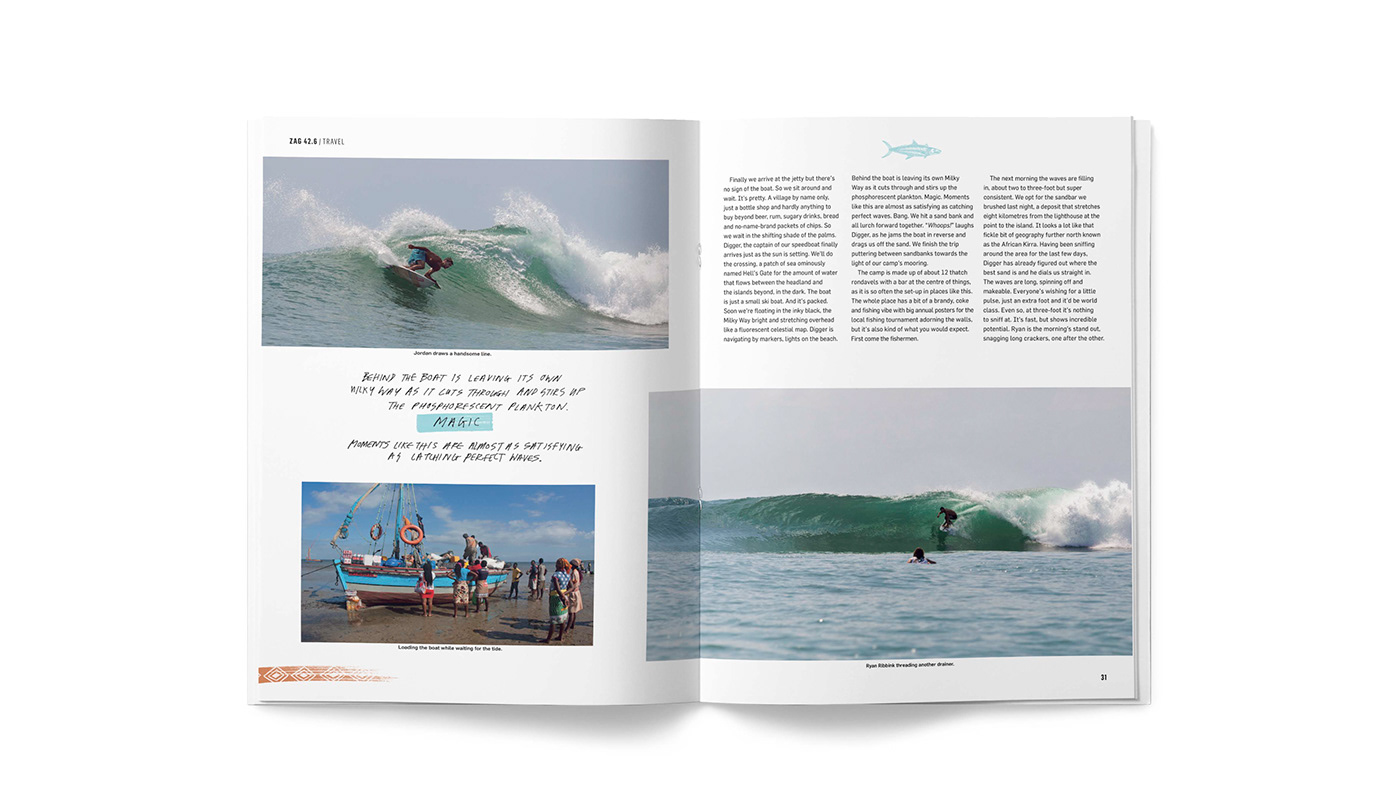 zigzag Surf surfmag magazine southafrica ILLUSTRATION  editorialillustration editorial design Layout