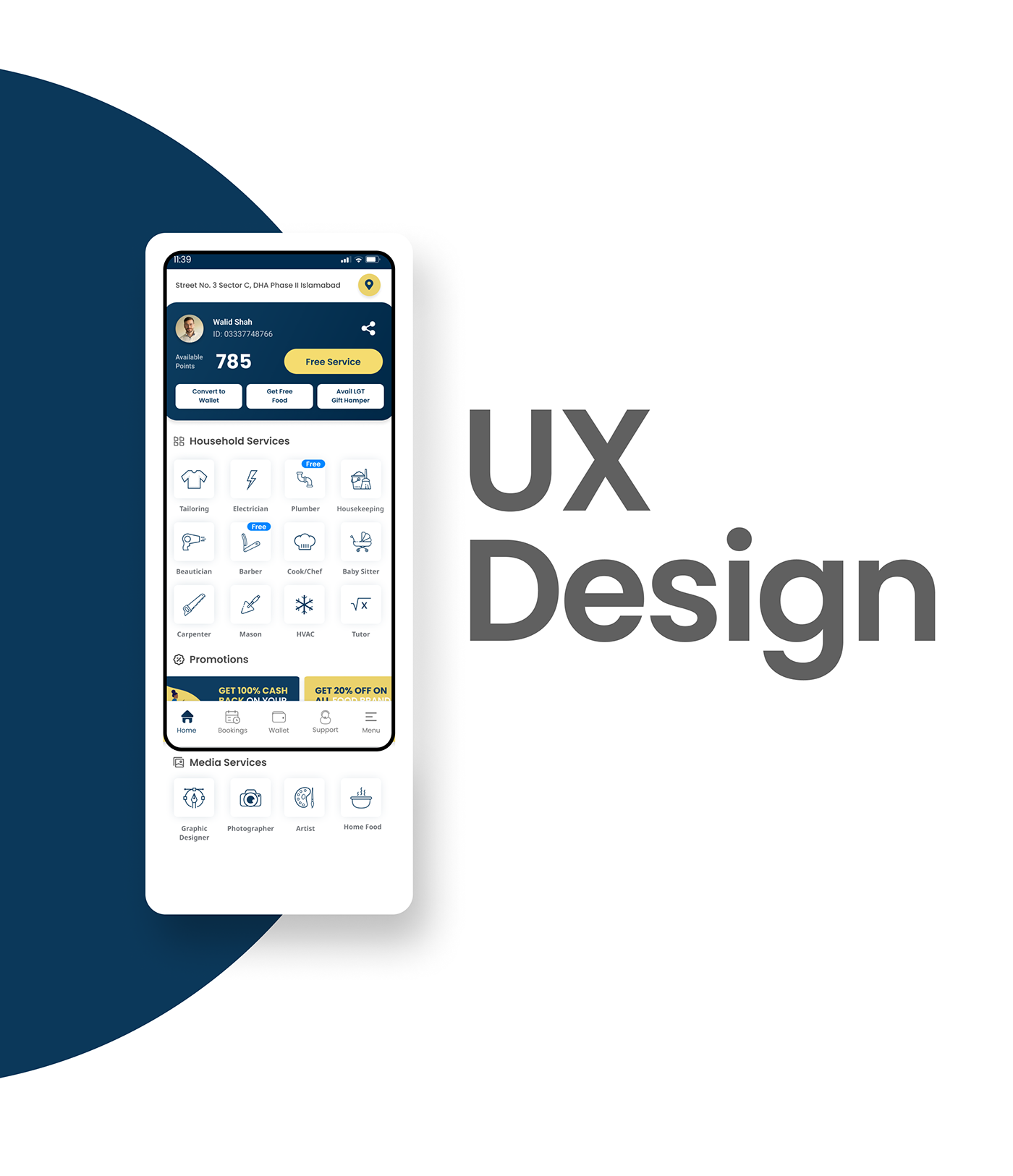 adobe illustrator app design brand identity design development figma design Home services ui ux user experience user interface design