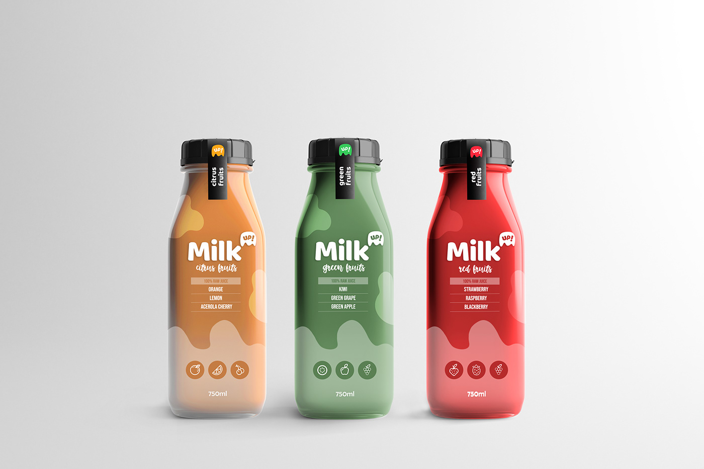 packing branding  juice milk design colors