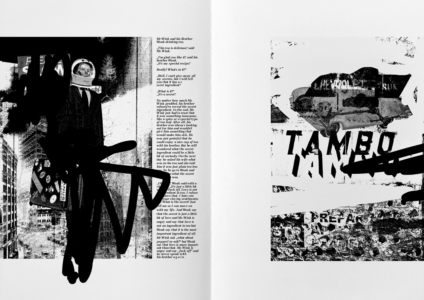 black and white monochrome grunge trash 90s style editorial humanmadeartwork rocketandwink swissgrit