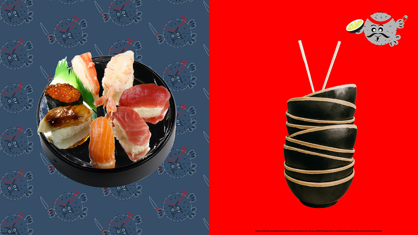 Logo Design Graphic Designer brand identity japanese food Sushi identity Logotype Brand Design designer