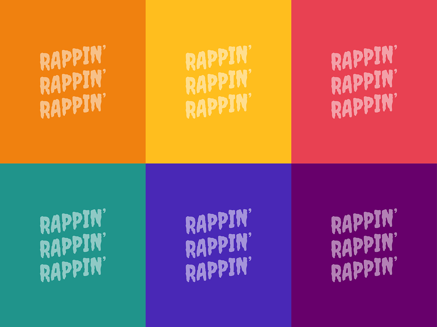 colour hiphop instagram lyricism poster rap rapping typography   Wordplay