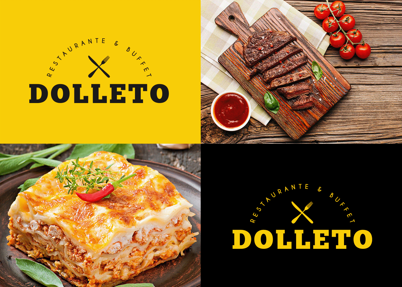 criação de marca LOGO RESTAURANTE marca cozinha Marca Restaurante  restaurant brand restaurante dolleto