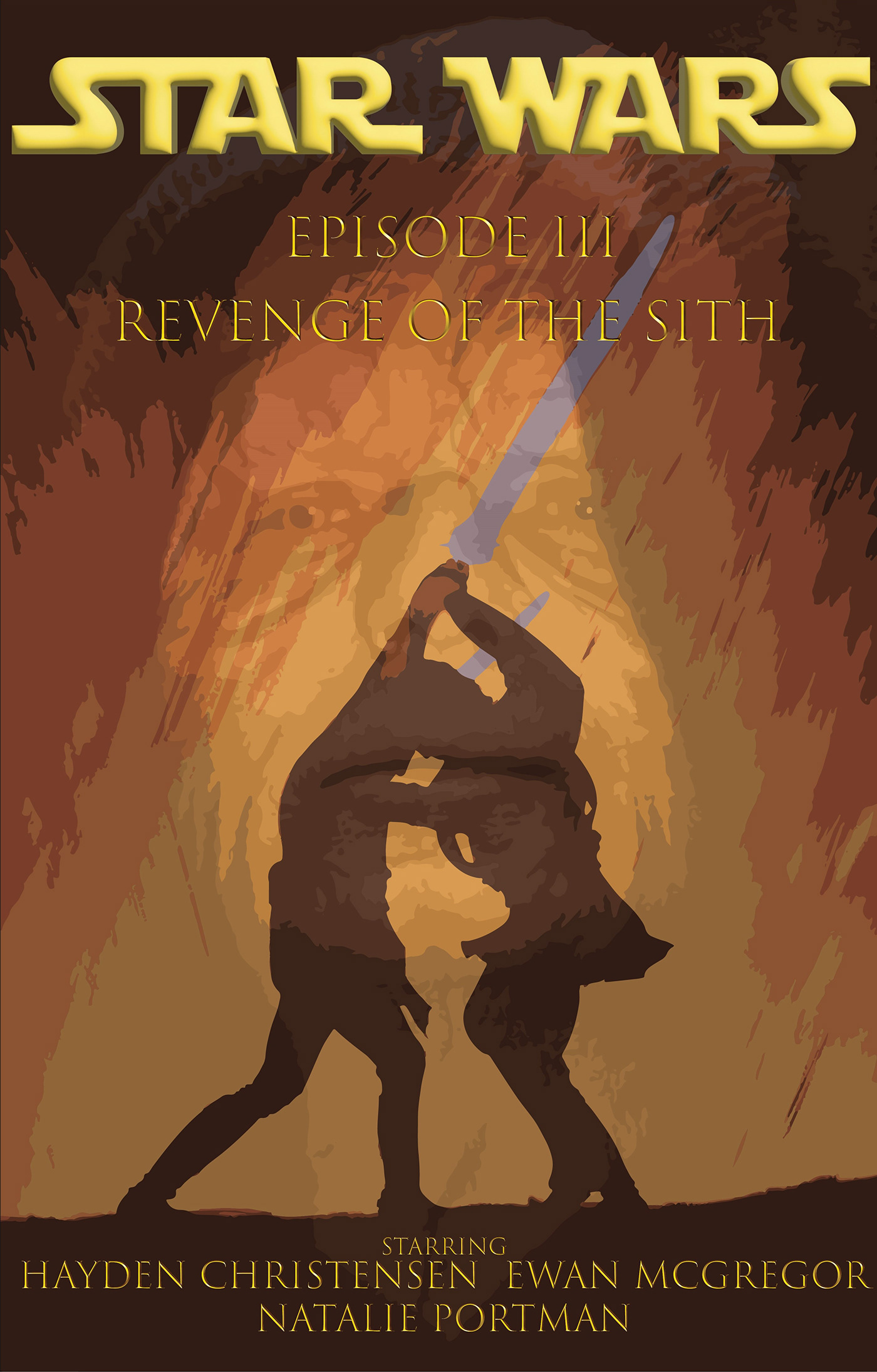 star wars Revenge of the Sith poster movie poster Illustrator