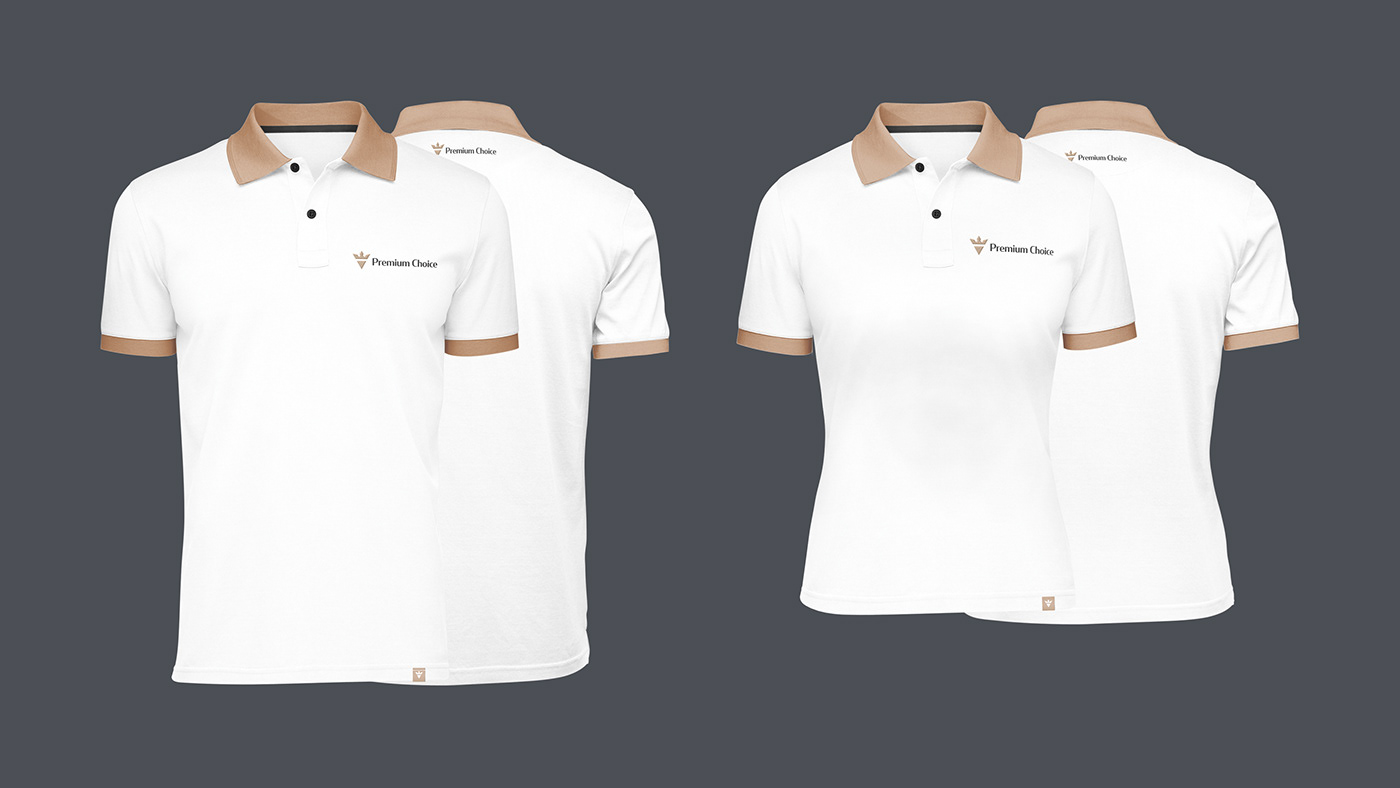 Male and female branded polo mockup