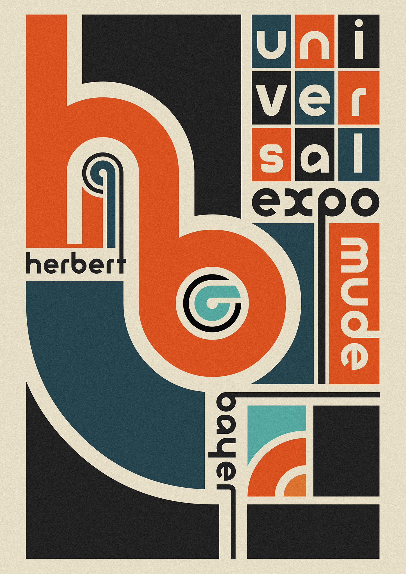 poster typography   font universal vintage art deco expo design