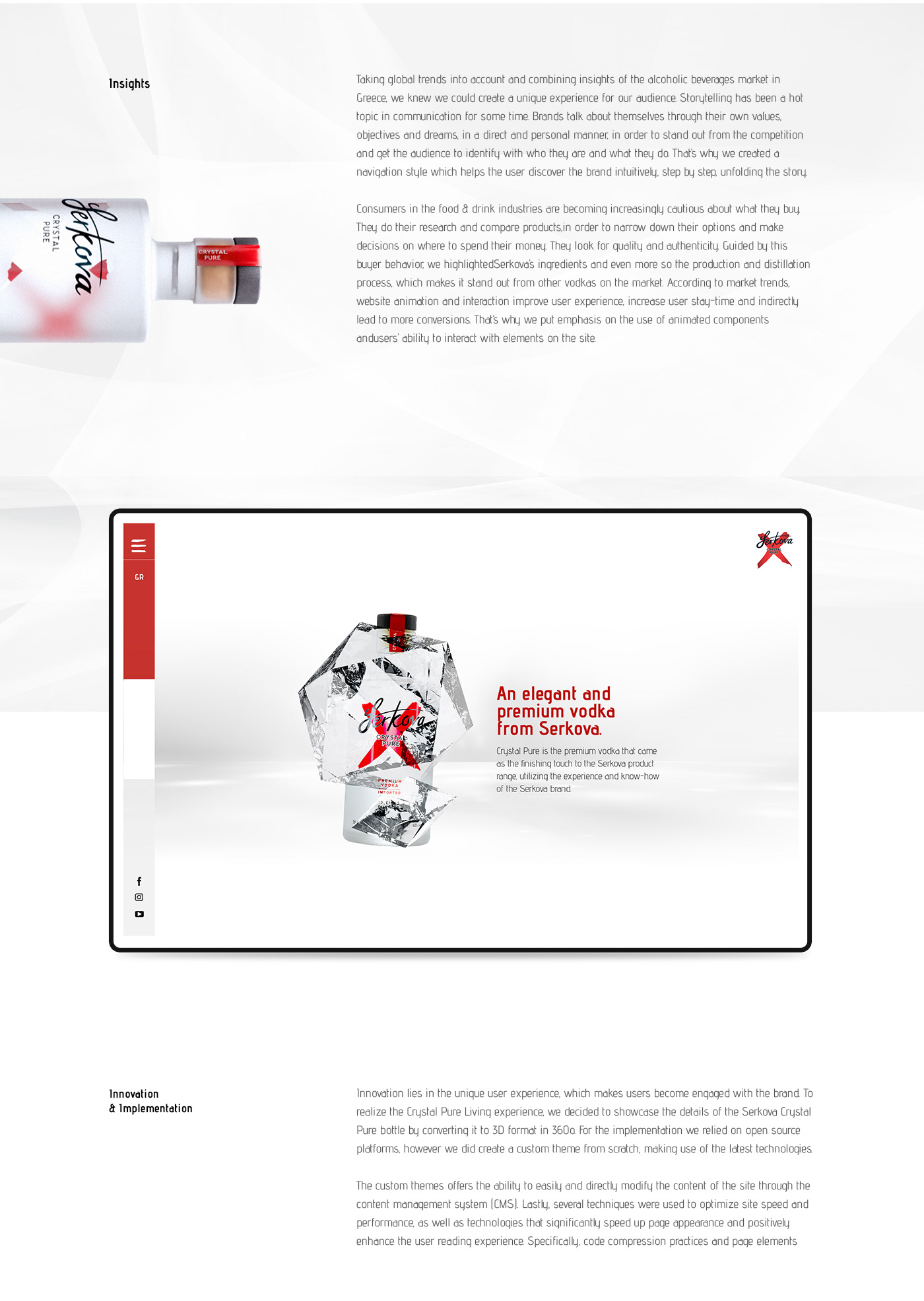 animation  art direction  serkova typography   UI ux Vodka Web Design 