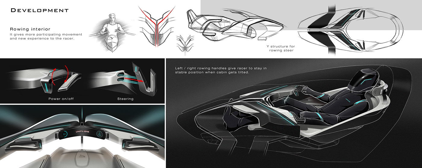 Automotive design car design car sketch concept industrial design  jaguar Racing rendering Transportation Design design