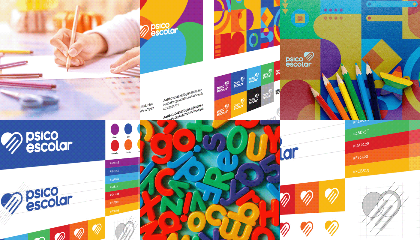 branding  design logo psicologia digital Ilustração Logotipo criança escola publicidade