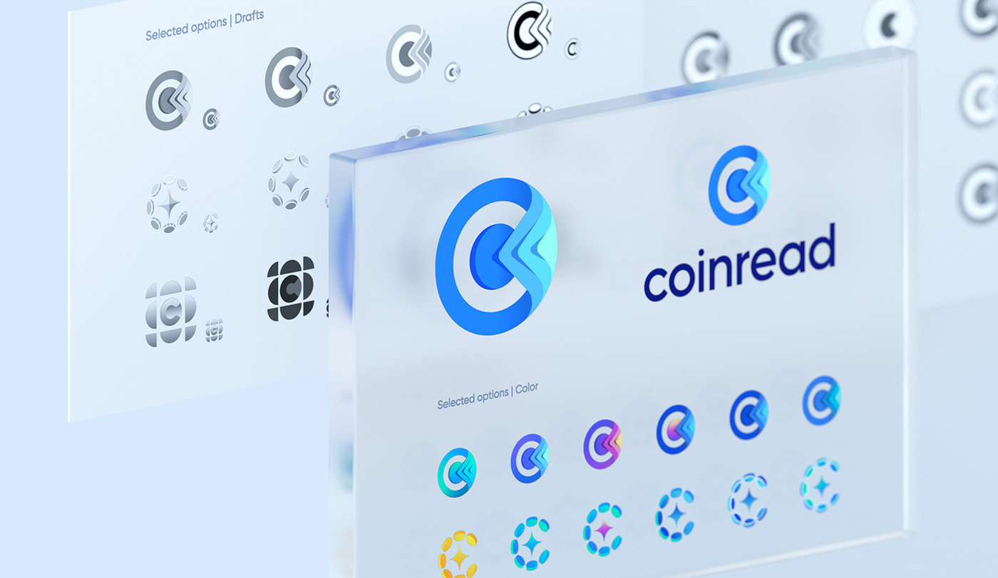 coinread 3d glass logo options