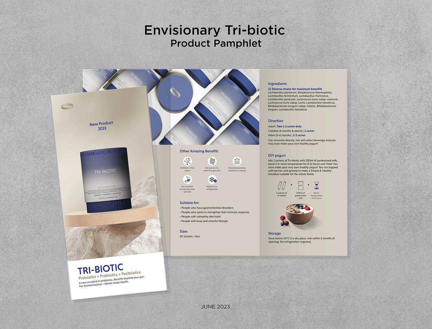 pamphlet flyer Graphic Designer mlm multi level marketing Envisionary Life Tri-biotic