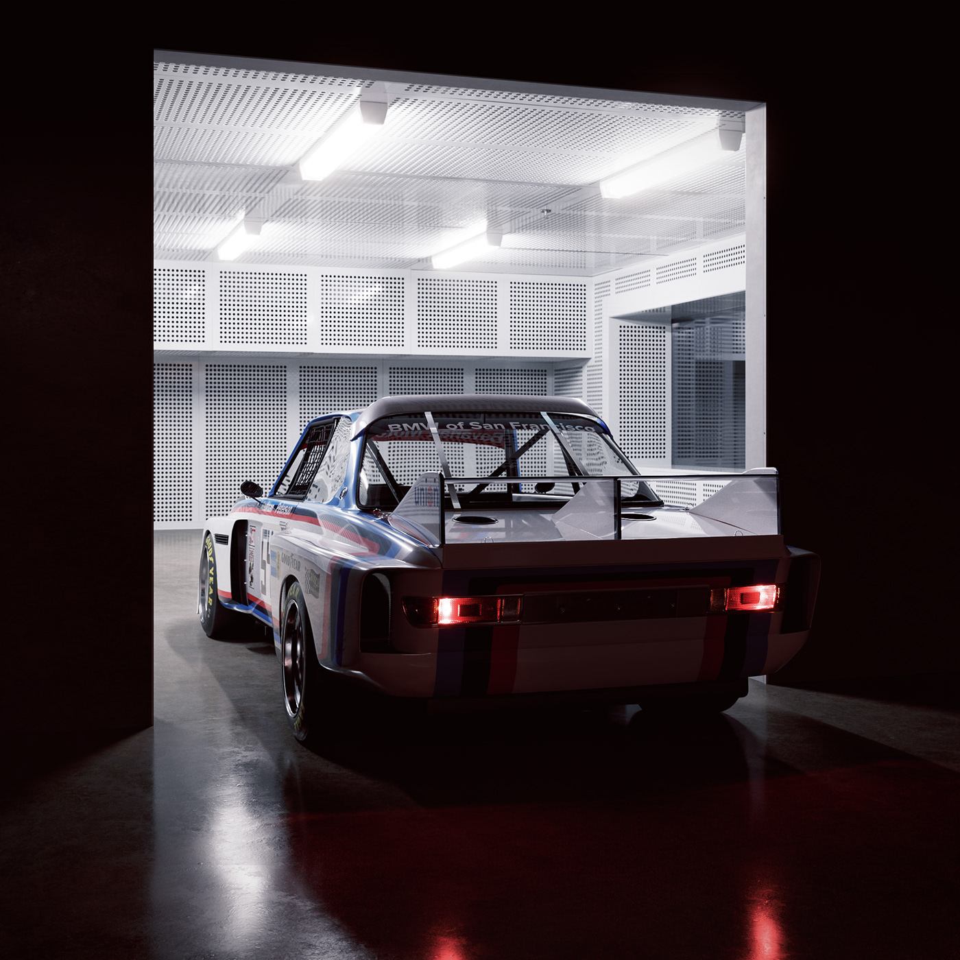 3D 3dsmax automotive   BMW car CGI corona CSL race car Render