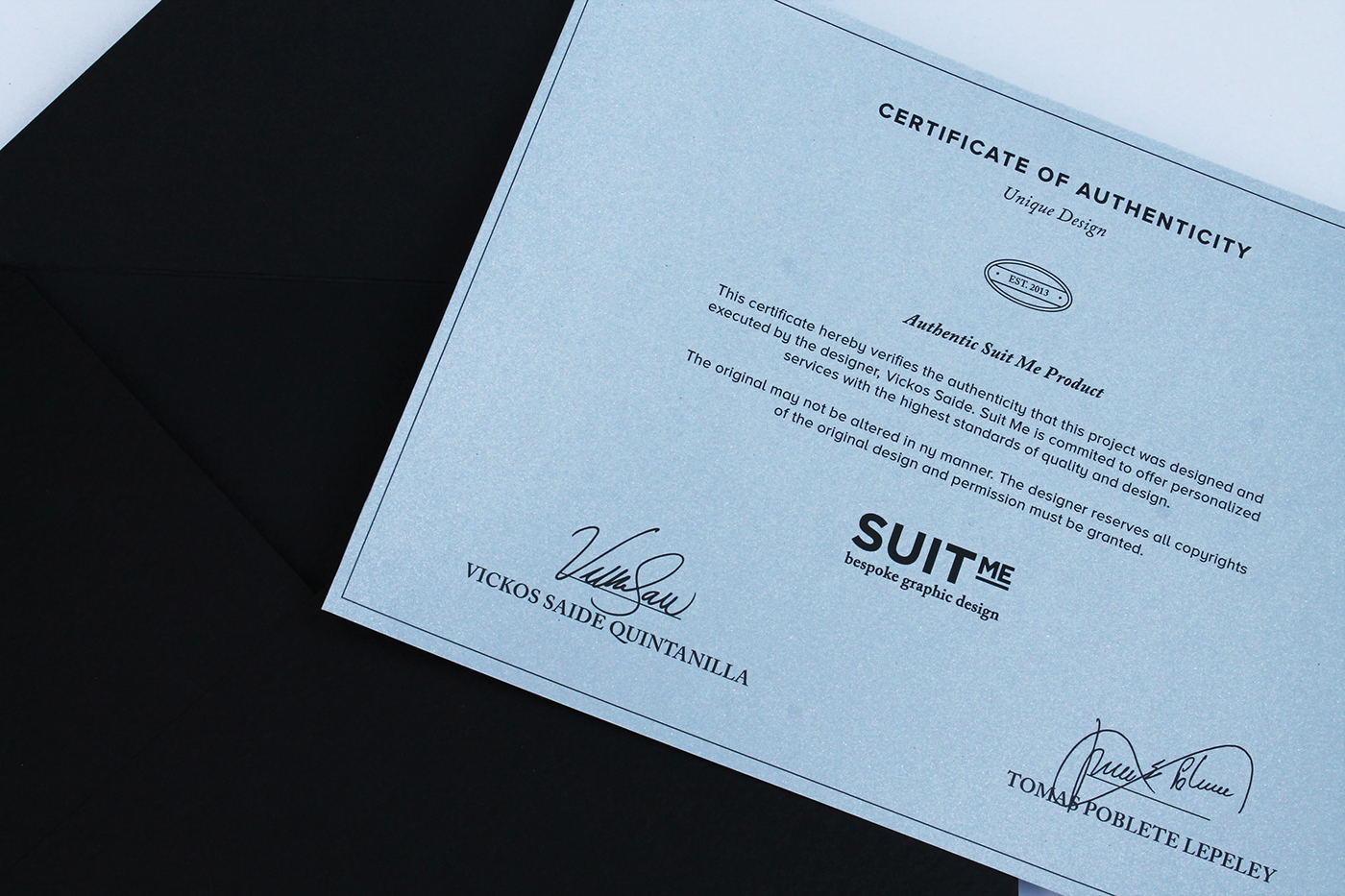 selfpromotion suitme suit bespoke graphic design  identity Vickos Saide