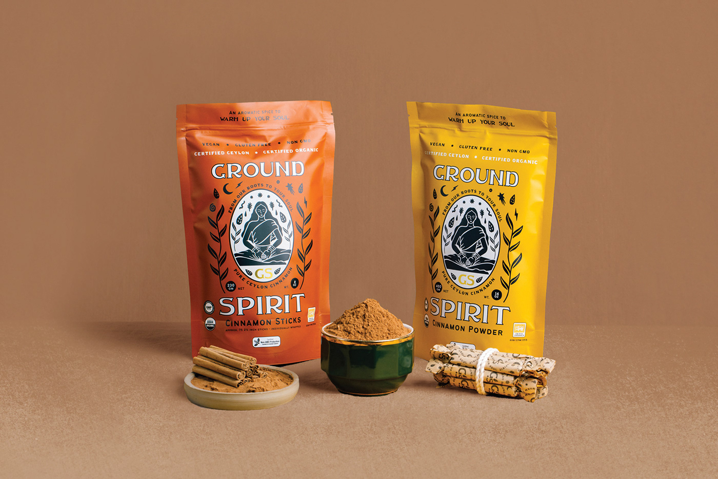 adobe illustrator brand identity cinnamon Food  Logo Design Packaging packaging design spices Sri lanka visual identity