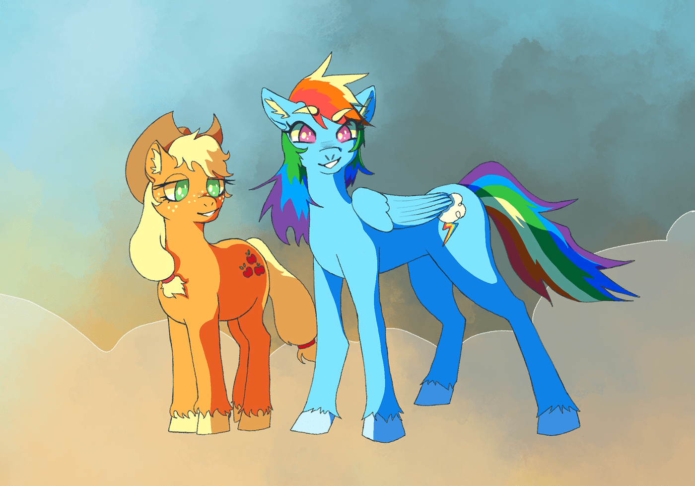 Applejack ILLUSTRATION  my little pony rainbow dash