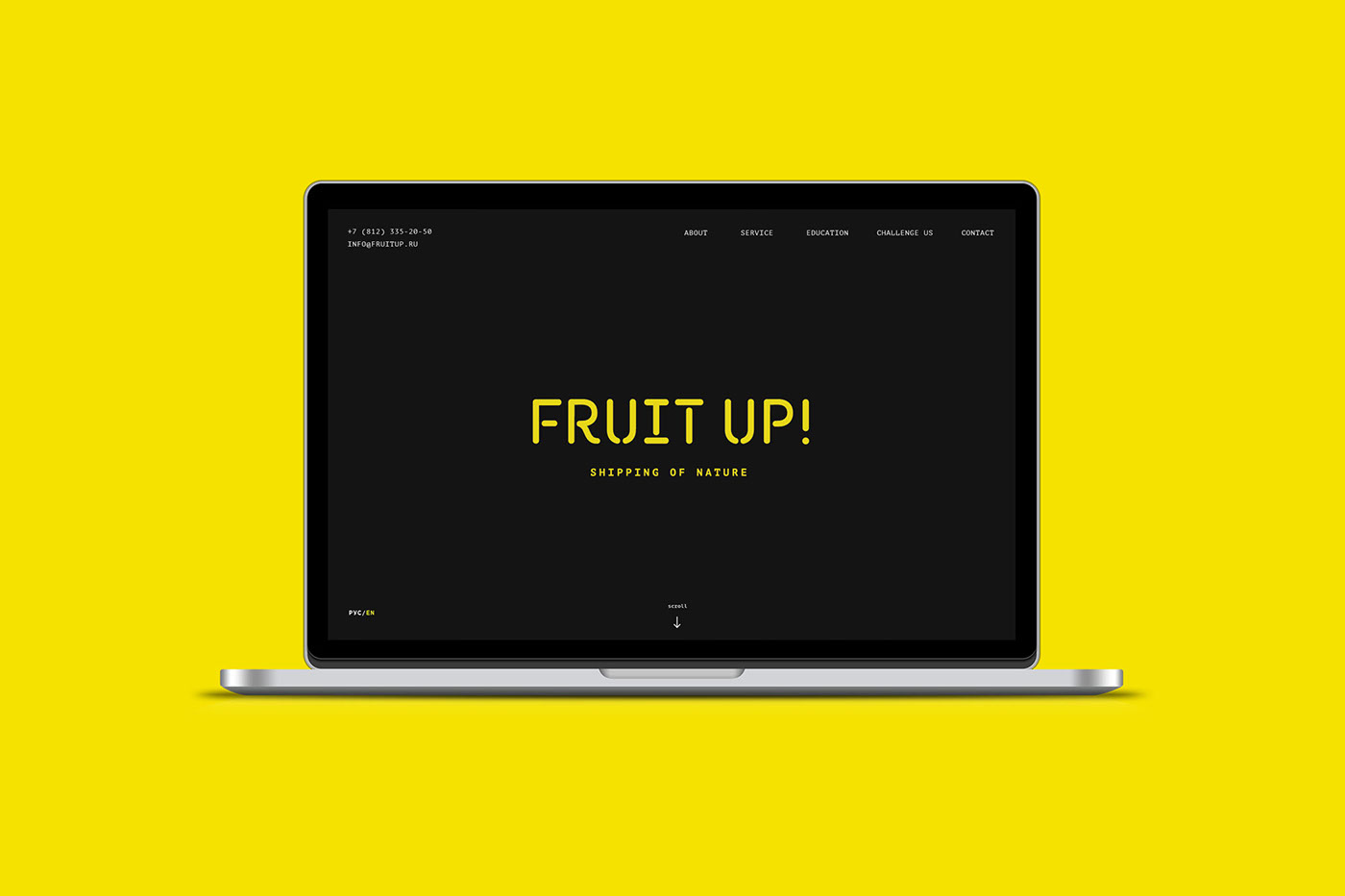 fruits identity yellow black logo