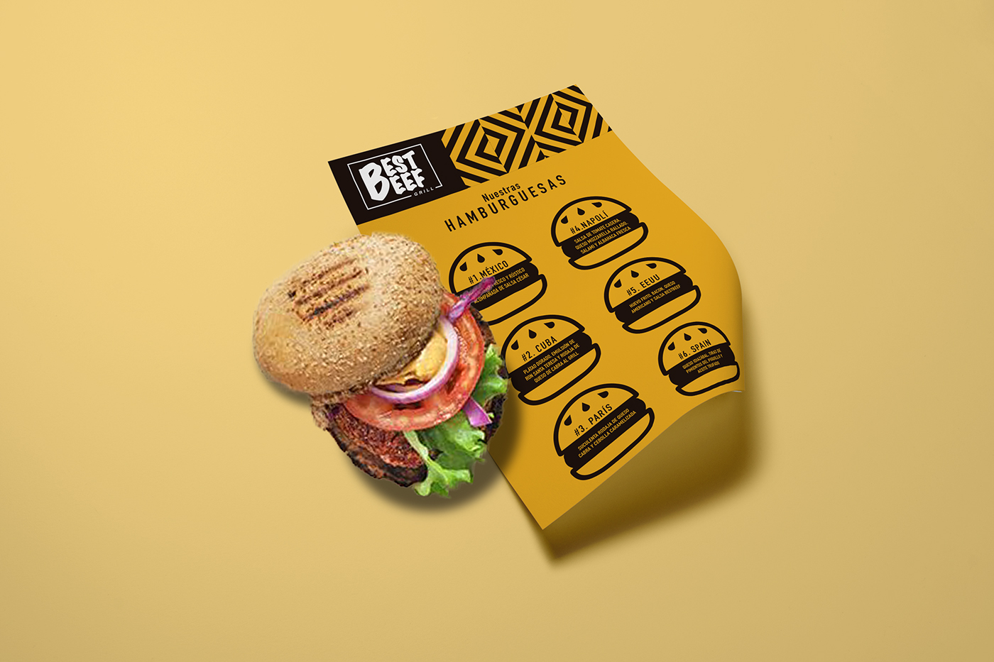 bestbeef grill branding  Logotype marca restaurant menu Packaging burguer