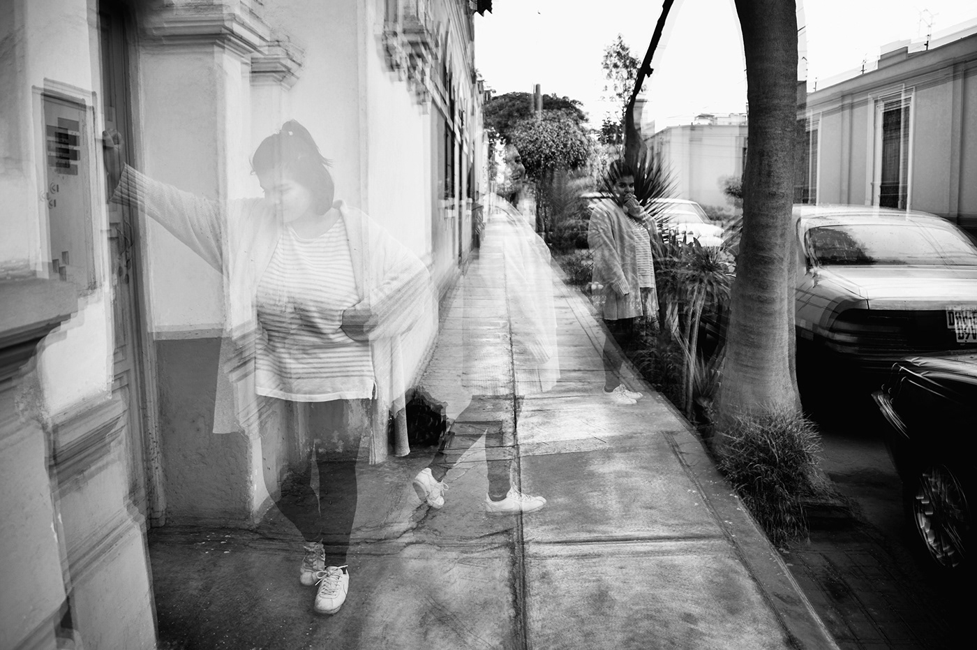Superposición superposition doble exposure Digital Art  Photography  black and white
