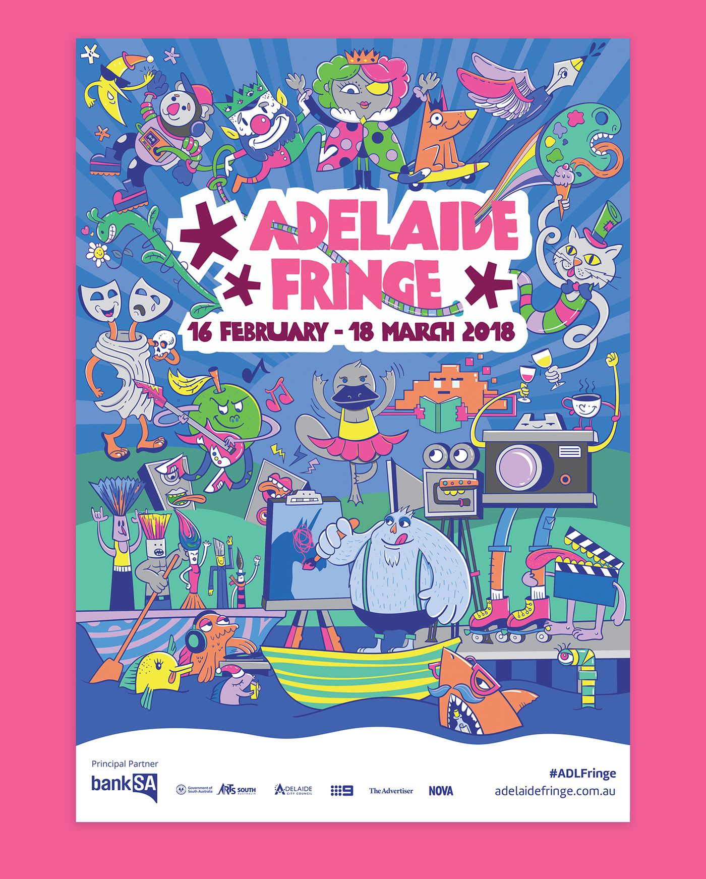 adelaide art cartoon festival Film   ILLUSTRATION  music poster Theatre vector