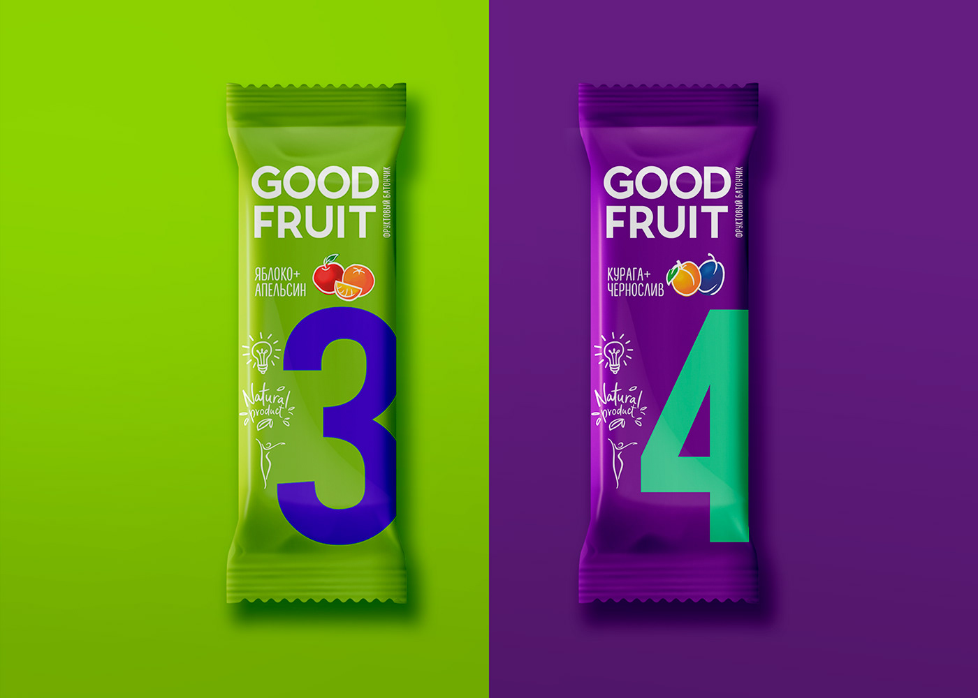 Fruit fruitbar snack package muesli mueslibar design ILLUSTRATION  number graphicdesign