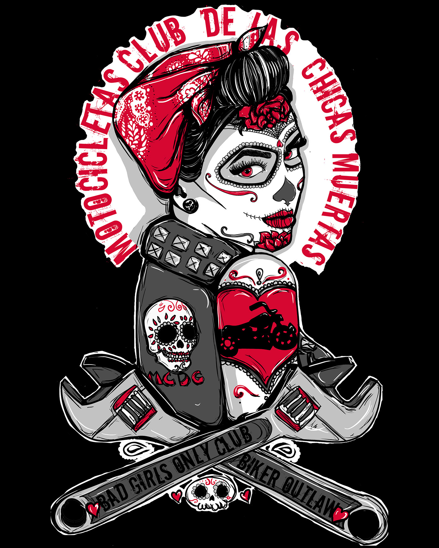 Day Of The Dead Tattooed Rockabilly Vixen Shirt On Behance