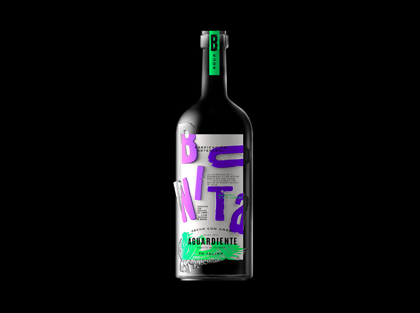 agave aguardiente alcohol america botella colombia purple