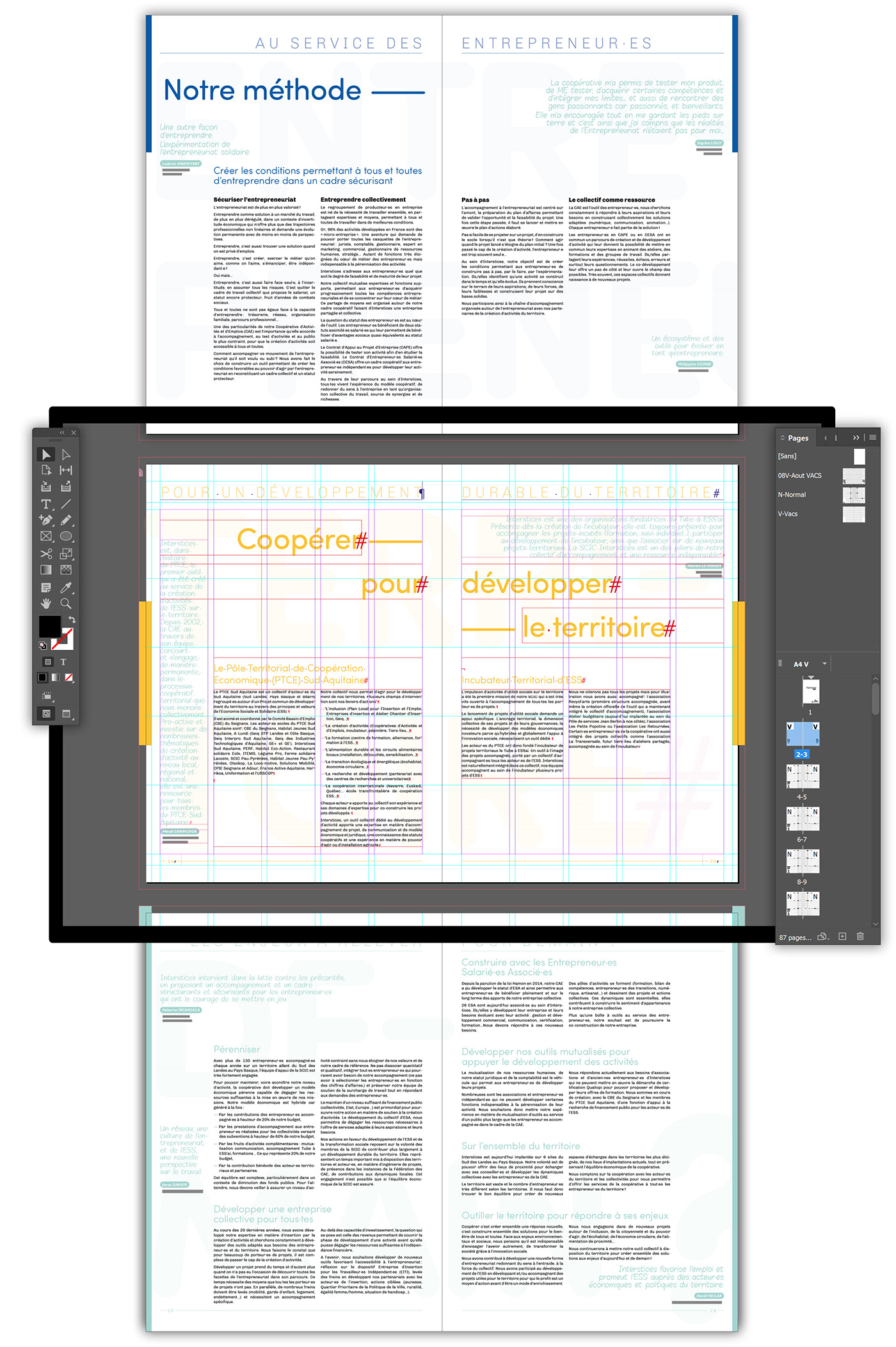 brochure editorial InDesign Infographie magazine mise en page print rapport simplification