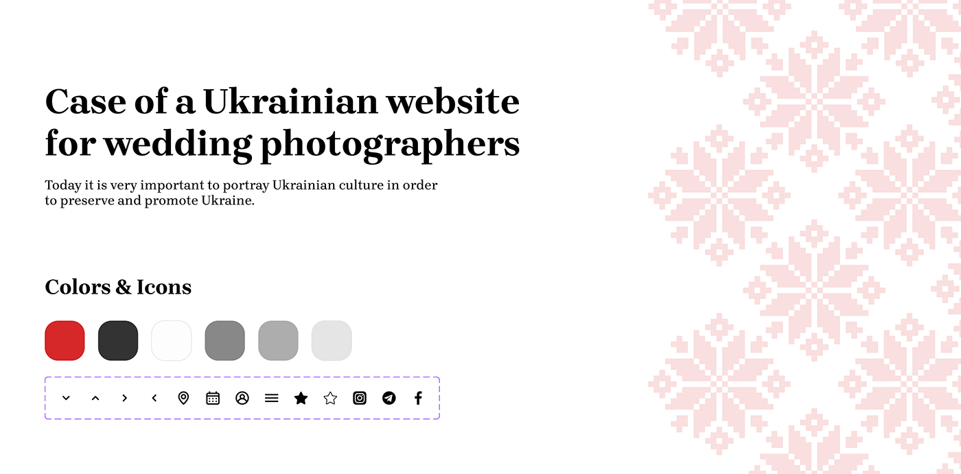 photographers Wedding Photographer ukrainian style ukraine design UX UI design landing page Adaptation